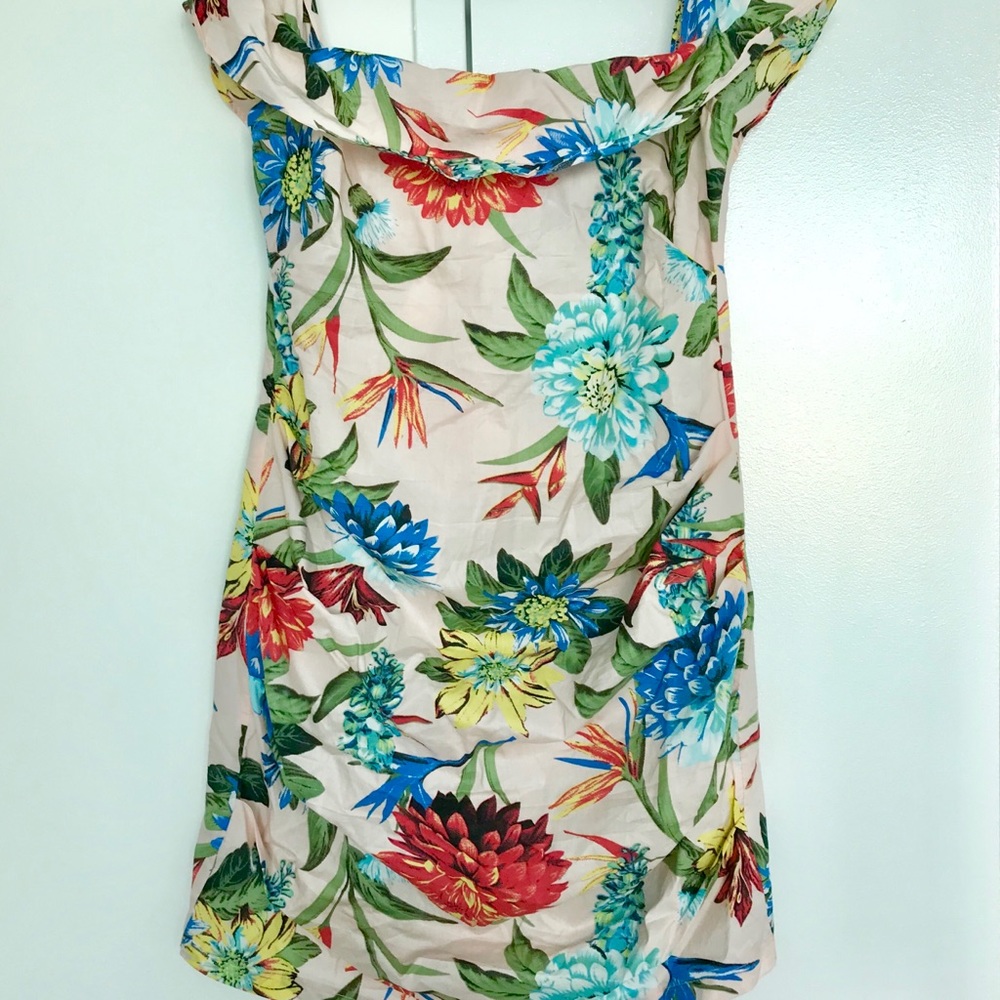 Mini Floral Shoulder Dress